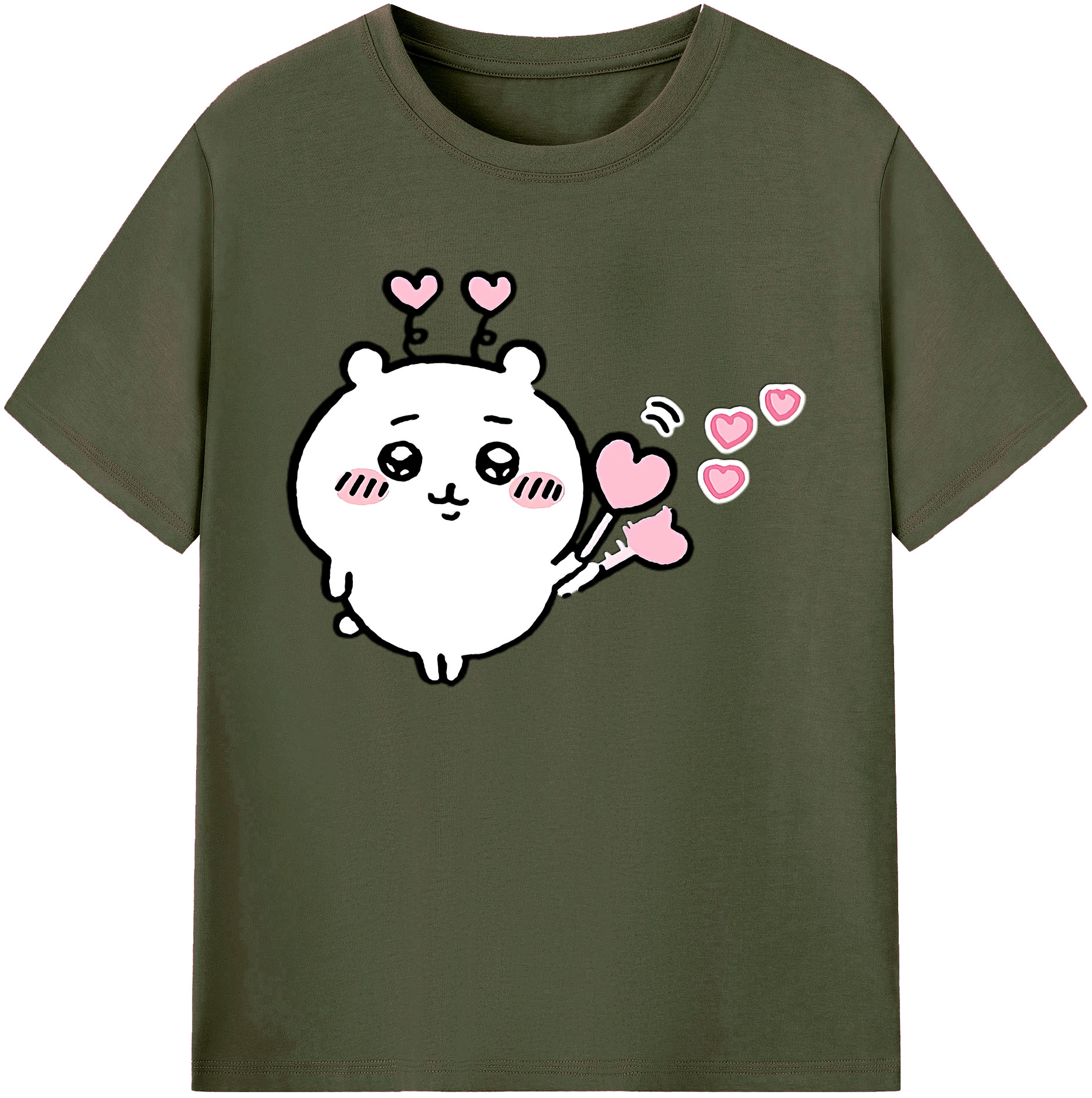 （画像用） ちいかわ ちいかわ Chii-kawa chiikawa 綿100％ メンズ半袖Tシャツ｜肌触りやわらか＆通気性
